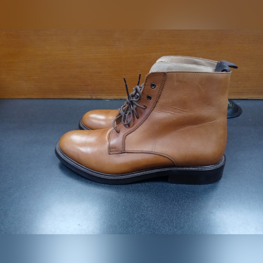 Luxury Leather Women's Boots Cognac - Picture 2 of 7
